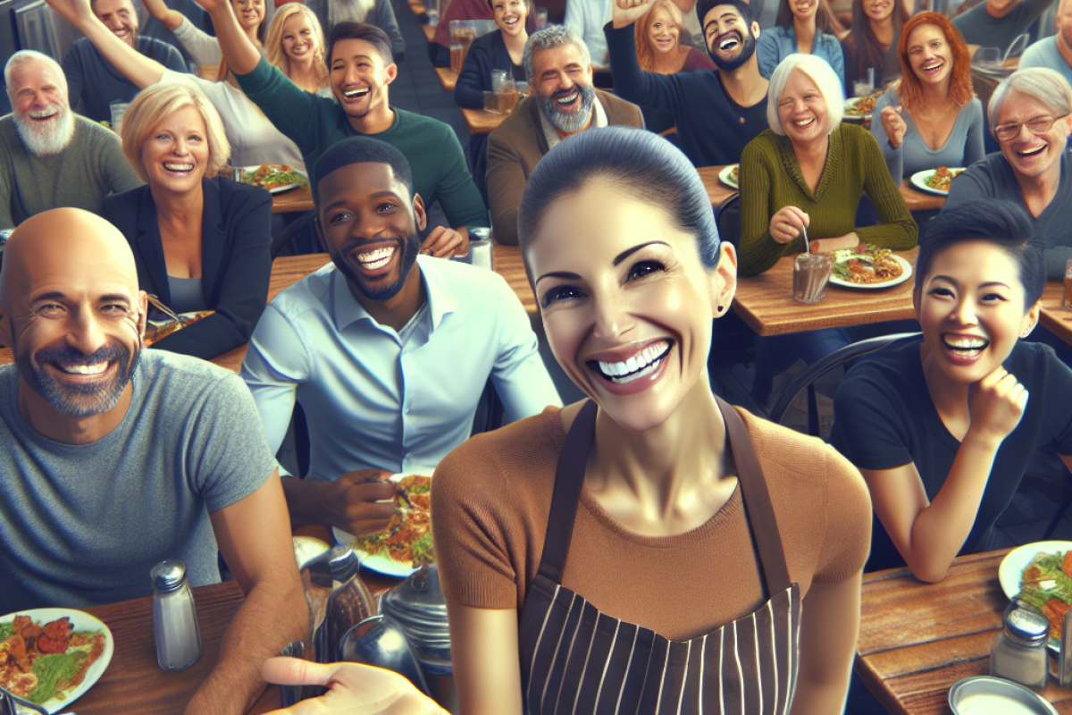 atendimento em restaurante feliz